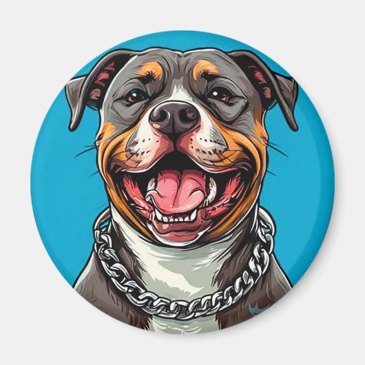 Niedlicher Pitbulhund Magnet (Vorne)