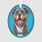 Niedlicher Pitbulhund Ornament (Vorderseite)