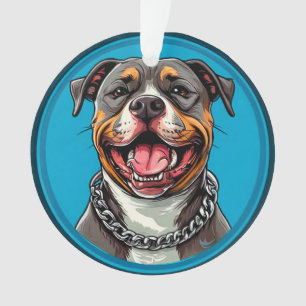 Niedlicher Pitbulhund Ornament