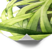 Niedlicher Pitbull Hund im Gelbblütengarten Poster (Ecke)