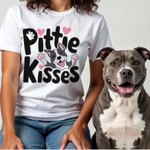 Niedlicher Pitbull-Mama Pit Bull Gift Pittie Dog L T-Shirt