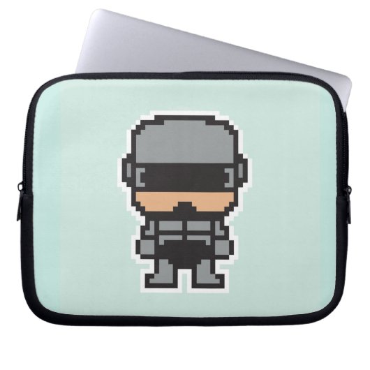 Niedlicher pixeliger RoboterCop Laptopschutzhülle (Vorderseite)