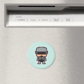Niedlicher pixeliger RoboterCop Magnet (In Situ (Geschirrspüler))