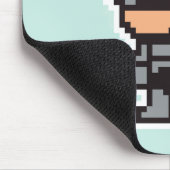 Niedlicher pixeliger RoboterCop Mousepad (Ecke)