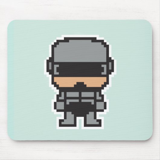 Niedlicher pixeliger RoboterCop Mousepad (Vorne)