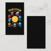 Niedlicher Planeten-Astronautin Visitenkarte (Vorne/Hinten)