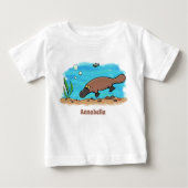 Niedlicher Platypus-Cartoon Baby T-shirt (Vorderseite)