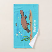 Niedlicher Platypus-Cartoon Badhandtuch Set (Handtuch)