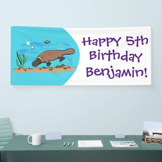 Niedlicher Platypus-Cartoon Banner (Messe)