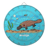 Niedlicher Platypus-Cartoon Dartscheibe (vorne)