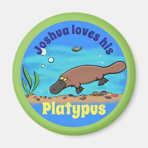 Niedlicher Platypus-Cartoon-Designmagnet Magnet