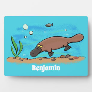 Niedlicher Platypus-Cartoon Fotoplatte