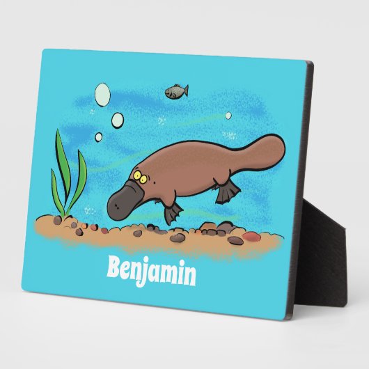 Niedlicher Platypus-Cartoon Fotoplatte (Seite)