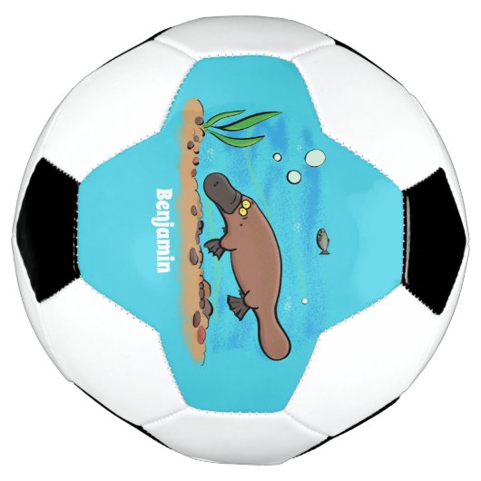 Niedlicher Platypus-Cartoon Fußball (Gedreht)