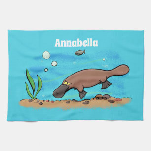 Niedlicher Platypus-Cartoon Geschirrtuch