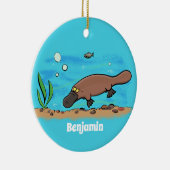 Niedlicher Platypus-Cartoon Keramik Ornament (Rechts)