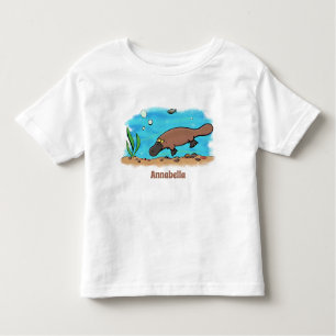 Niedlicher Platypus-Cartoon Kleinkind T-shirt