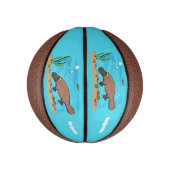 Niedlicher Platypus-Cartoon Mini Basketball (Vertikal)
