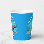 Niedlicher Platypus-Cartoon Pappbecher (Links)