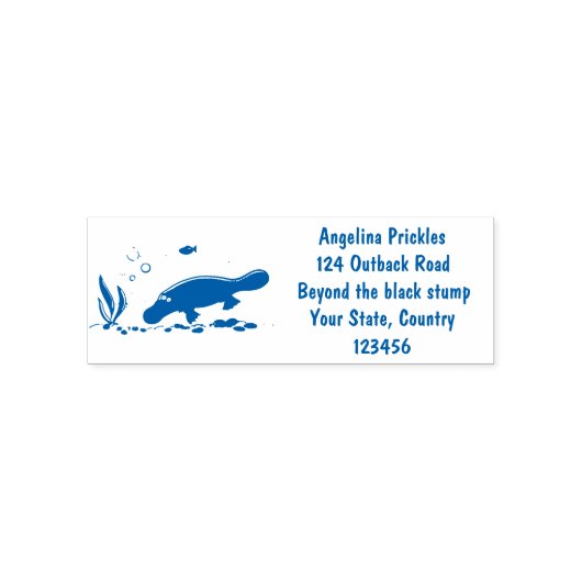 Niedlicher Platypus-Cartoon Permastempel (Design)