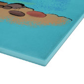 Niedlicher Platypus-Cartoon Schneidebrett (Ecke)