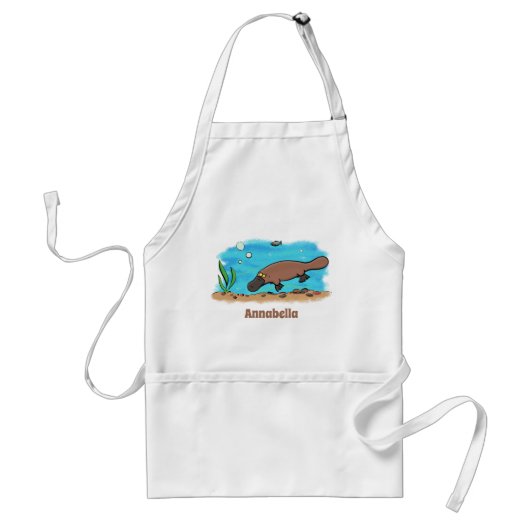 Niedlicher Platypus-Cartoon Schürze (Vorne)
