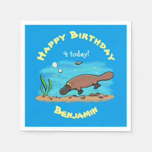 Niedlicher Platypus-Cartoon Serviette