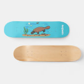 Niedlicher Platypus-Cartoon Skateboard (Horizontal)