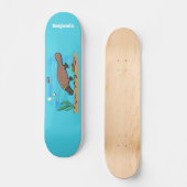 Niedlicher Platypus-Cartoon Skateboard (Vorderseite)