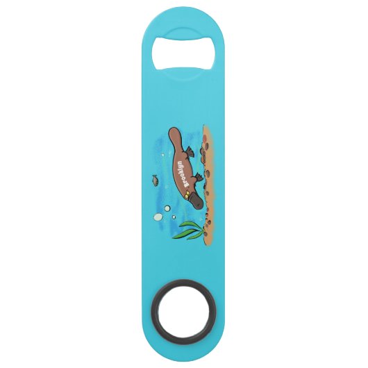 Niedlicher Platypus-Cartoon Speed Flaschenöffner (Vorderseite)