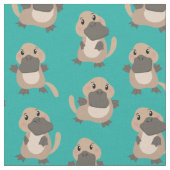 Niedlicher Platypus-Cartoon Stoff (Nahaufnahme)