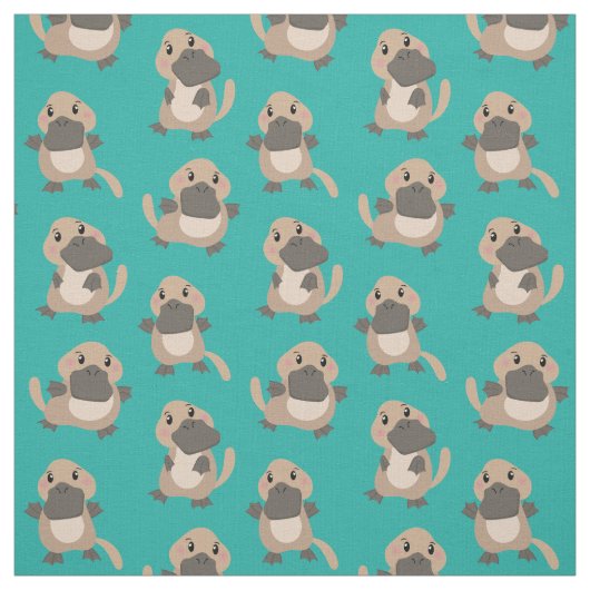 Niedlicher Platypus-Cartoon Stoff (Muster)