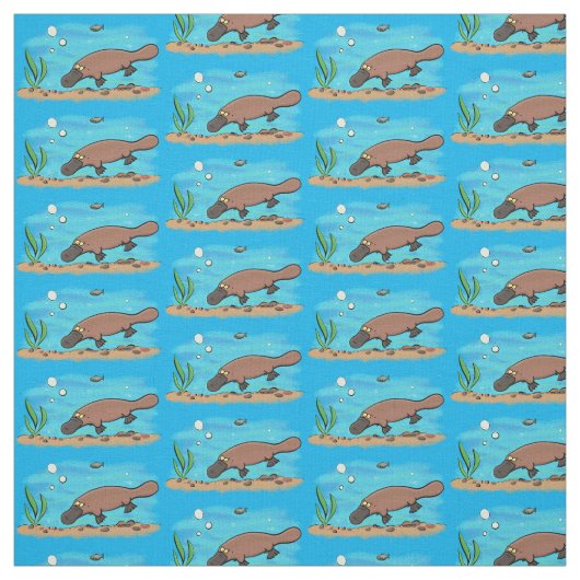 Niedlicher Platypus-Cartoon Stoff (Muster)