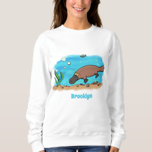 Niedlicher Platypus-Cartoon Sweatshirt