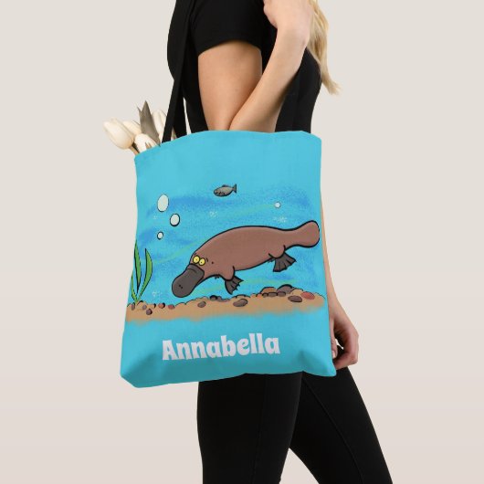 Niedlicher Platypus-Cartoon Tasche (Von Nahem)
