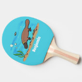 Niedlicher Platypus-Cartoon Tischtennis Schläger (Seitenansicht)