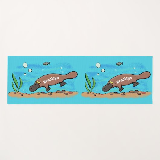 Niedlicher Platypus-Cartoon Yogamatte (Vorderseite (Horizontal))