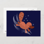 niedlicher Platypus Postkarte (Vorne/Hinten)