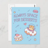 Niedlicher Platz für Desserts Pub Postkarte (Vorne/Hinten)