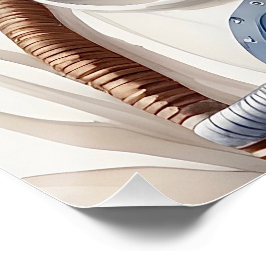 Niedlicher Platz im Astronauten-Anzug im Weltraum Poster (Ecke)