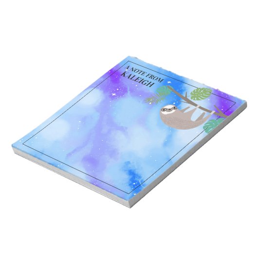 Niedlicher Platz in der Baumzweigstelle Blue Sky P Notizblock (Rotiert)