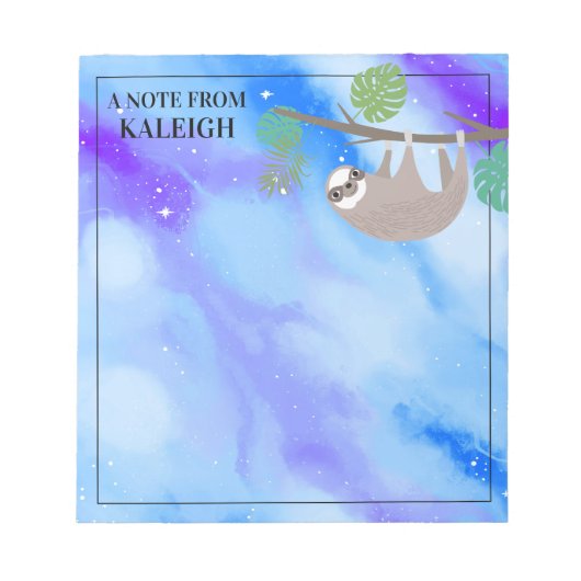 Niedlicher Platz in der Baumzweigstelle Blue Sky P Notizblock (Vorderseite)