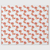 Niedlicher PlätzchenFox, der eine Geschenkpapier (Flach)