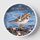 Niedlicher Plover Sandpiper Shorebird Wanduhr (Vorderseite)