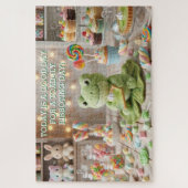Niedlicher Plüschfrosch mit Key Lime Pie Puzzle (Vertikal)