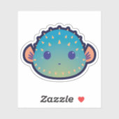 Niedlicher Poker Puffer Aufkleber (Blatt)