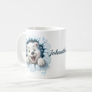 Niedlicher Polar Bär 3D Weihnachten Kaffeetasse