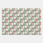 Niedlicher Polar Bär Aquarell Grün Geschenkpapier Set (Vorderseite 2)