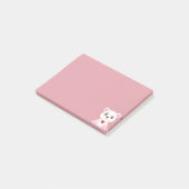 Niedlicher Polar Bär Cartoon auf Rose Gold Post-it Klebezettel (angewinkelt)