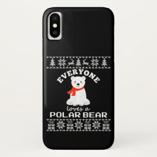 Niedlicher Polar Bär Familientier Weihnachten Case-Mate iPhone Hülle